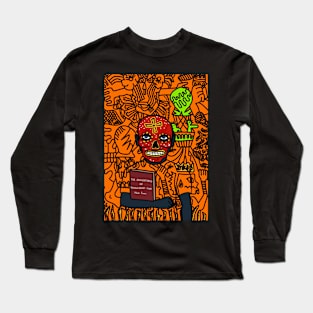 Unique MaleMask Digital Collectible with MexicanEye Color and BlueSkin on TeePublic Long Sleeve T-Shirt